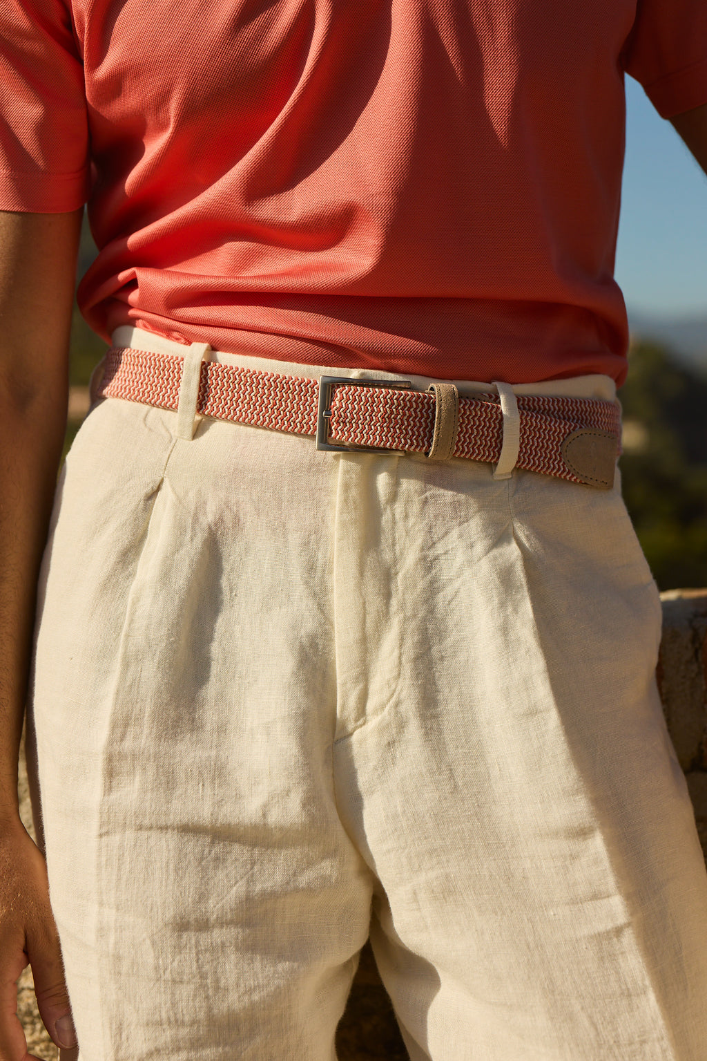 SAINT TROPEZ Linen Braided Belt